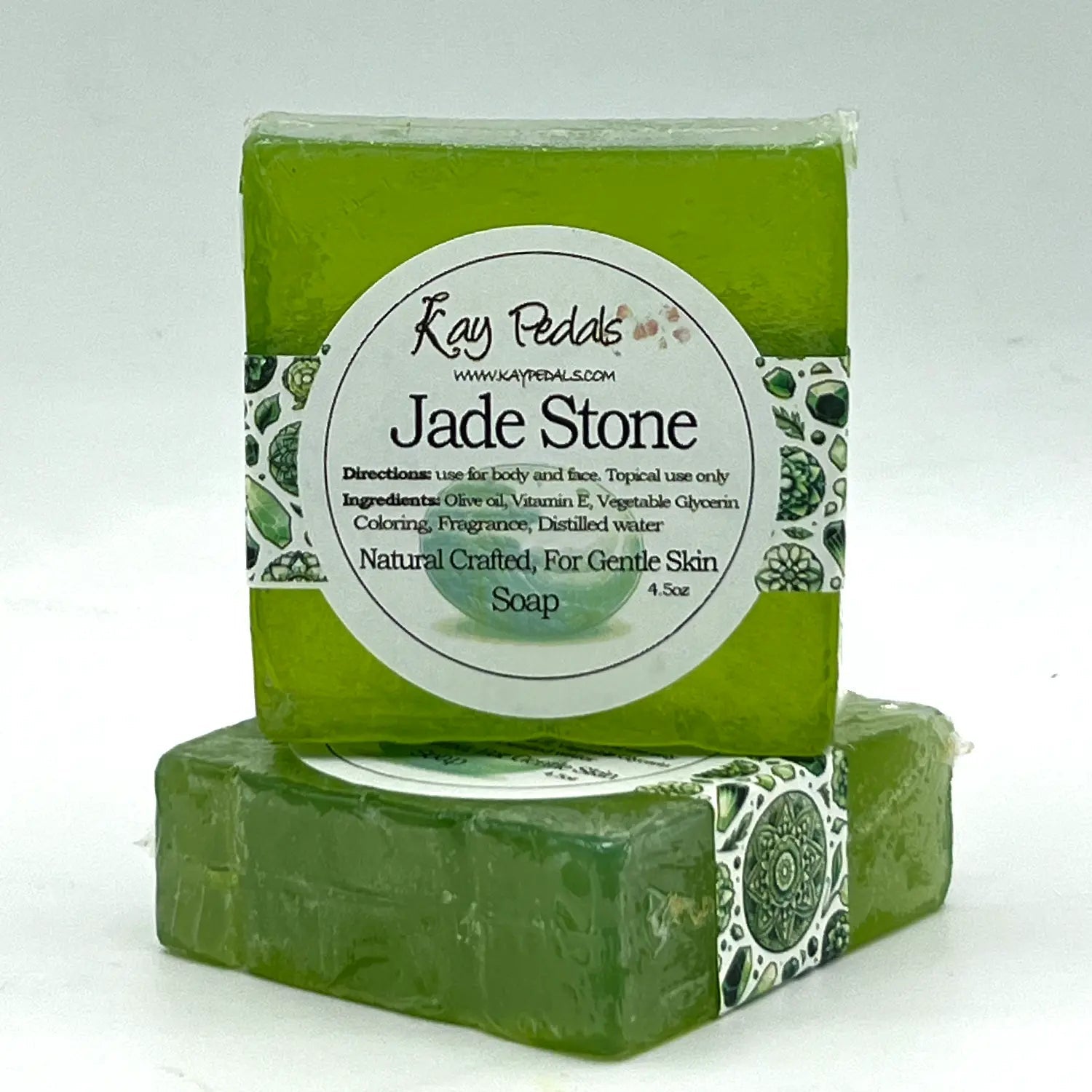 Jade Stone Olive Oil Soap Natural Crafted Scented Soap Bar 4.5oz - Rosetta Creative Boutique